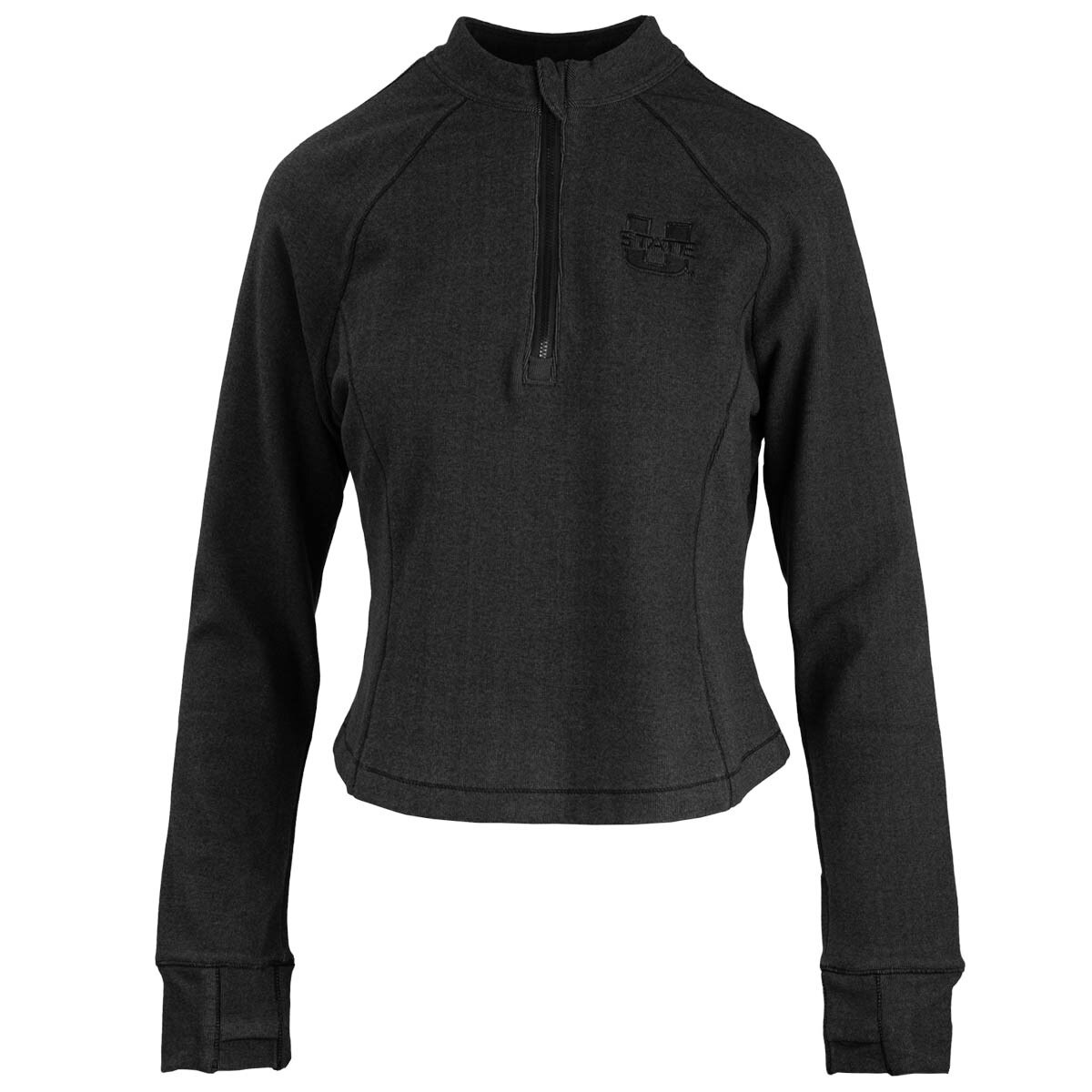 Women's U-State Embroidered 1/4 Zip gray